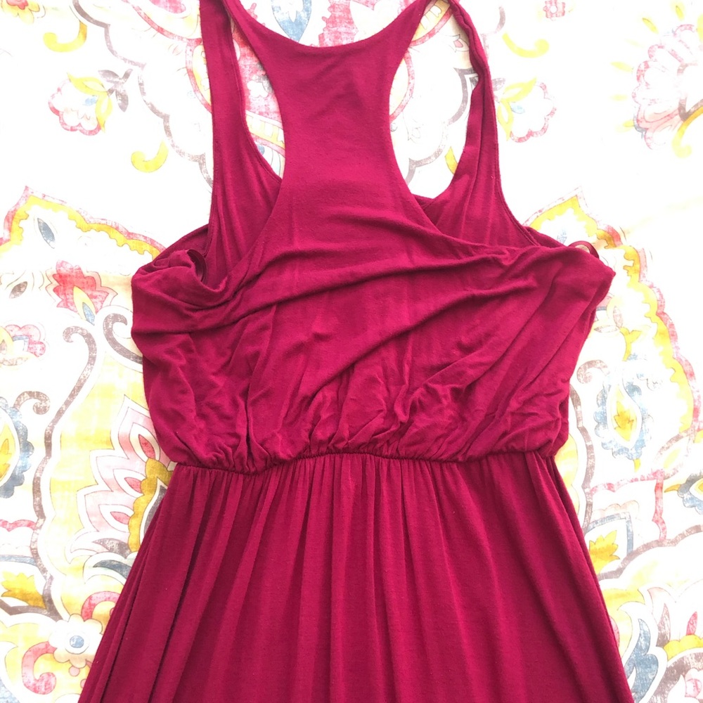 GUC LUSH Cranberry Racer Back Maxi Dress Small - Picture 3 of 6